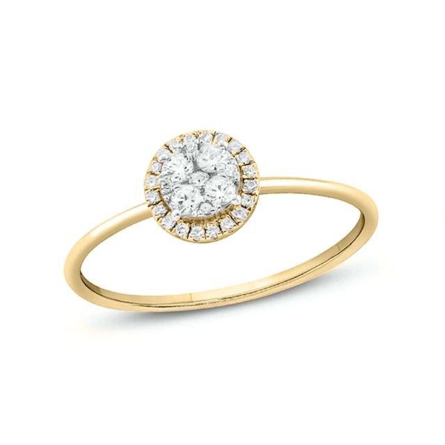 1/5 CT. T.w. Composite Diamond Frame Promise Ring in 10K Gold