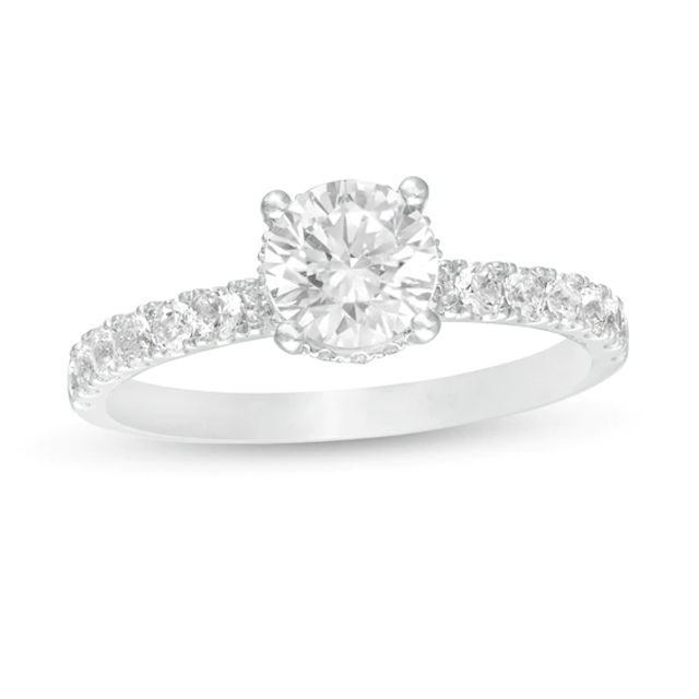 1-1/2 CT. T.w. GIA-Graded Diamond Engagement Ring in 14K White Gold (I/Si2)