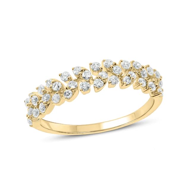 1/2 CT. T.w. Diamond Leafy Vine Anniversary Ring in 10K Gold
