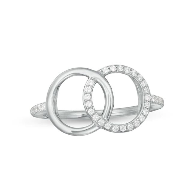 1/5 CT. T.w. Diamond Interlocking Circles Ring in Sterling Silver