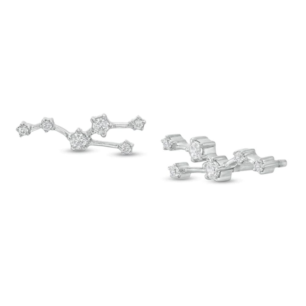 1/5 CT. T.w. Diamond Taurus Constellation Stud Earrings in Sterling Silver