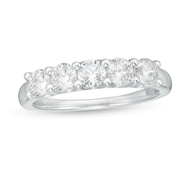 1 CT. T.w. Certified Lab-Created Diamond Five Stone Band in 14K White Gold (F/Vs2)