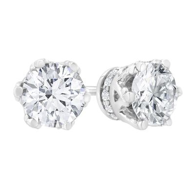 1 CT. T.w. Diamond Solitaire Stud Earrings in 14K White Gold