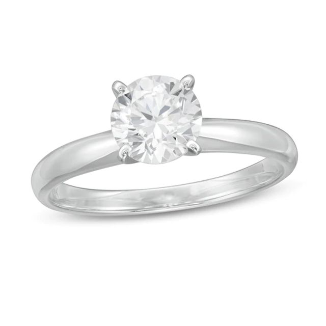 CT. Certified Lab-Created Diamond Solitaire Engagement Ring in 14K White Gold (F/Vs2