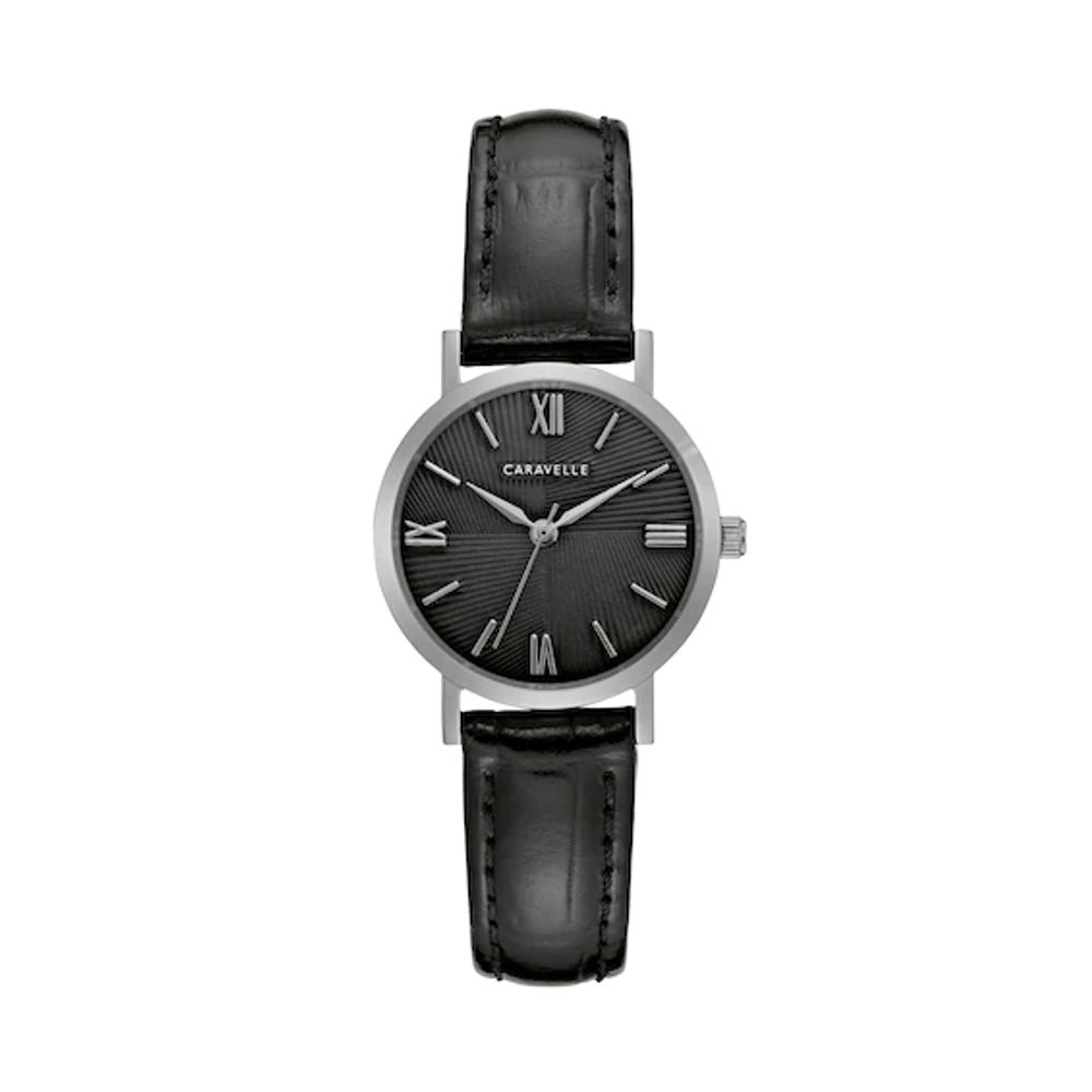 Ladies' Caravelle by Bulova Strap Watch with Black Dial (Model: 43L217)