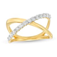 1/2 CT. T.w. Diamond Orbit Split Shank Ring in 10K Gold