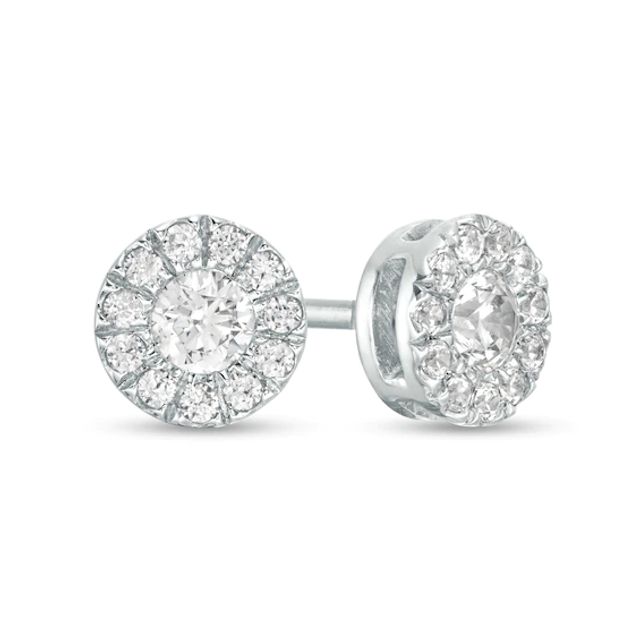 1/4 CT. T.w. Diamond Illusion Frame Stud Earrings in 10K White Gold