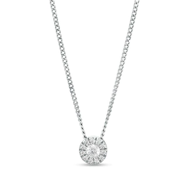 1/10 CT. T.w. Diamond Frame Pendant in 10K White Gold