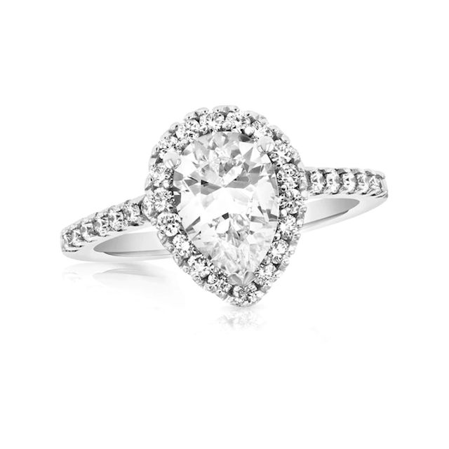 1-1/3 CT. T.w. GIA-Graded Pear-Shaped Diamond Engagement Ring in 14K White Gold (I/Si2)