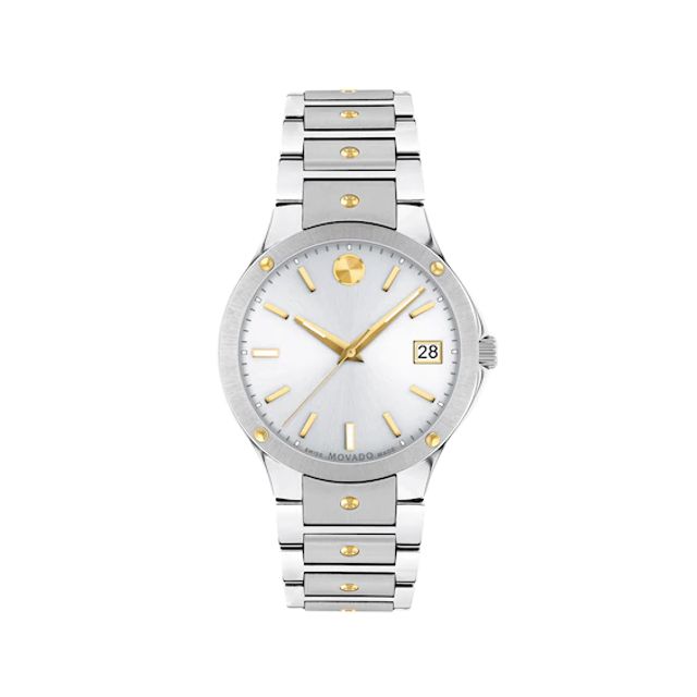 Ladies' Movado SE Two-Tone PVD Watch with Silver-Tone Dial (Model: 607516)