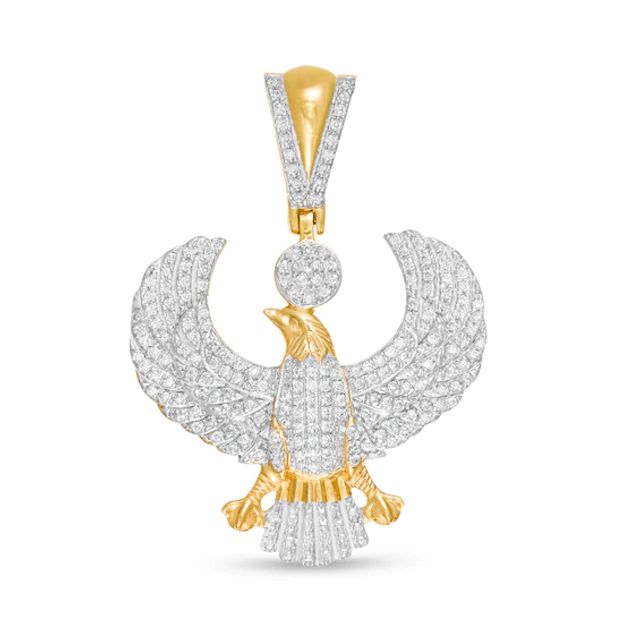 Men's 1/2 CT. T.w. Diamond Eagle Necklace Charm in 10K Gold