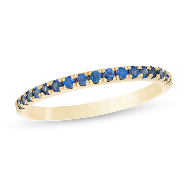 Sapphire Petite Stackable Band in 10K Gold
