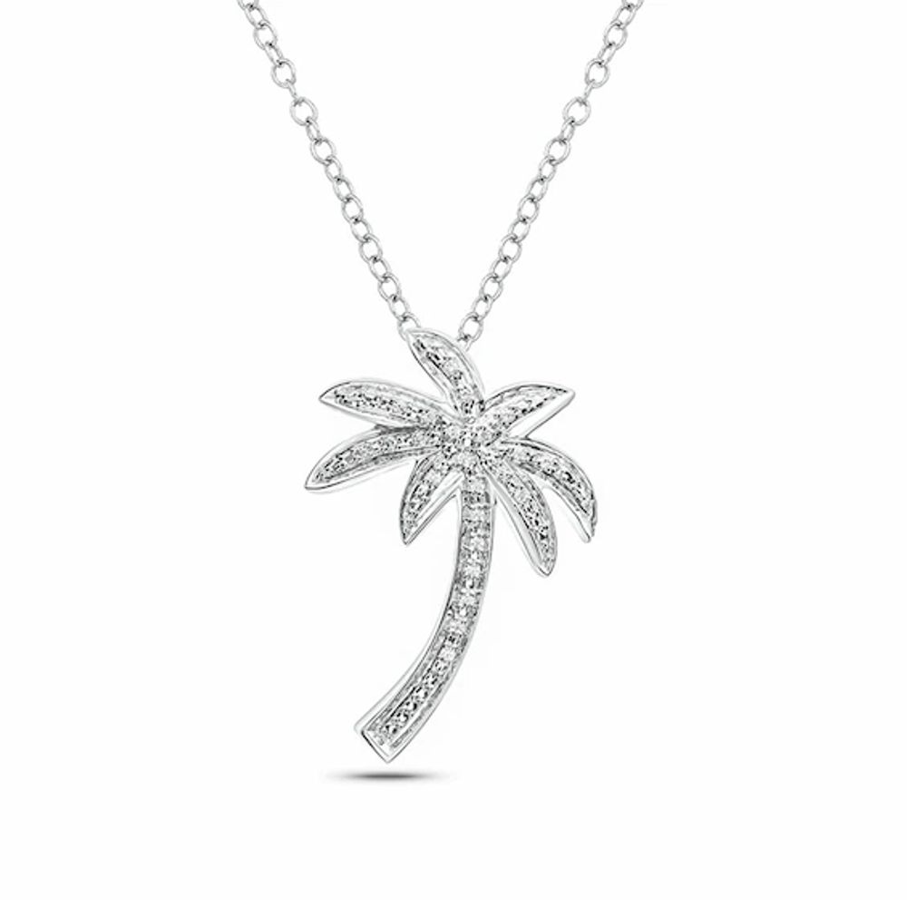 14K Yellow Gold Queen Palm Tree Pendant – Island by Koa Nani