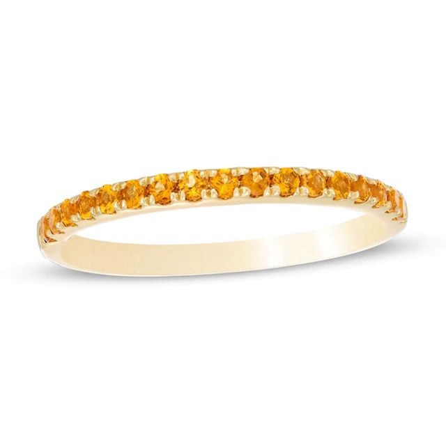 Citrine Petite Stackable Band in 10K Gold