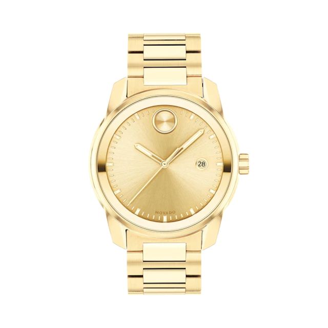 Men's Movado BoldÂ® Verso Gold-Tone IP Watch with Gold-Tone Dial (Model: 3600735)