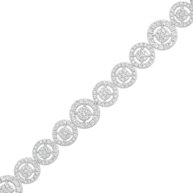 2 CT. T.w. Composite Diamond Frame Bracelet in 10K White Gold