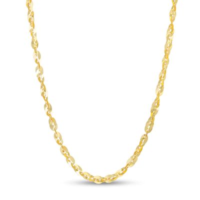 Ladies' 3.0mm Link Chain Necklace in Hollow 10K Gold - 18"