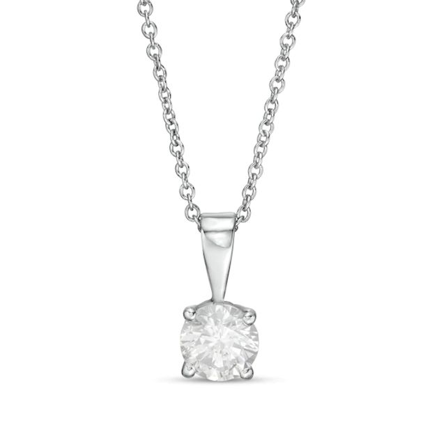 5/8 CT. Diamond Solitaire Pendant in 10K White Gold (I/I3)