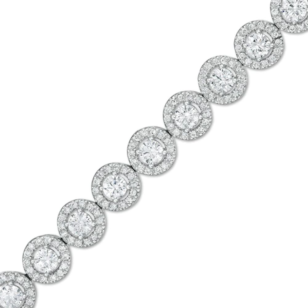 Zales Private Collection 4 CT. T.w. Certified Diamond Tennis Bracelet in 14K White Gold (F/I2) - 7.25"