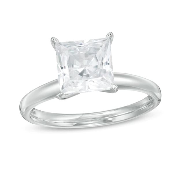 2 CT. T.w. Certified Princess-Cut Diamond Solitaire Engagement Ring in 14K White Gold (I/I1)