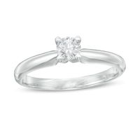 1/3 CT. T.w. Diamond Solitaire Engagement Ring in 14K White Gold (I/I2)