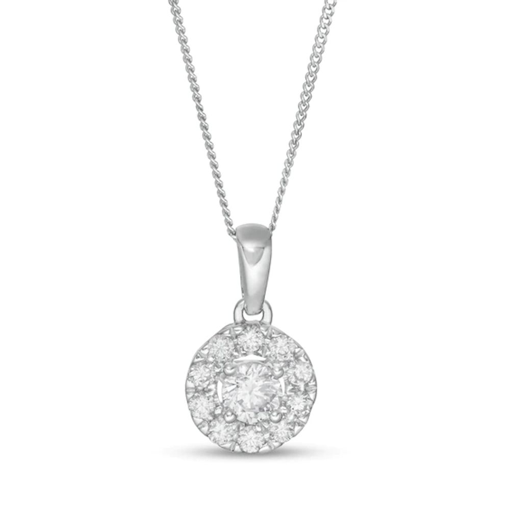 Zales Private Collection 1/2 CT. T.w. Certified Diamond Frame Pendant in 14K White Gold (F/I2)