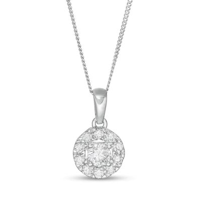 Zales Private Collection 1/2 CT. T.w. Certified Diamond Frame Pendant in 14K White Gold (F/I2)