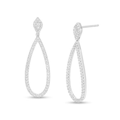 Marilyn Monroeâ¢ Collection 3/8 CT. T.w. Diamond Elongated Teardrop Earrings in 10K White Gold