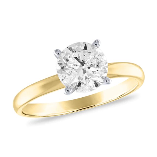 2 CT. Certified Diamond Solitaire Engagement Ring in 14K Gold (I/I2)