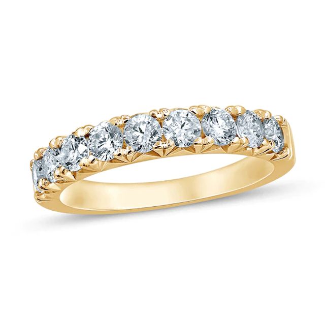 1 CT. T.w. Diamond Nine Stone Anniversary Band in 14K Gold