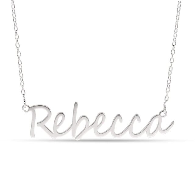 Cursive Name Necklace in Sterling Silver (1 Line)