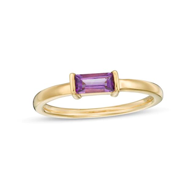 Tailor + Youâ¢ Sideways Baguette Birthstone Ring (1 Stone)