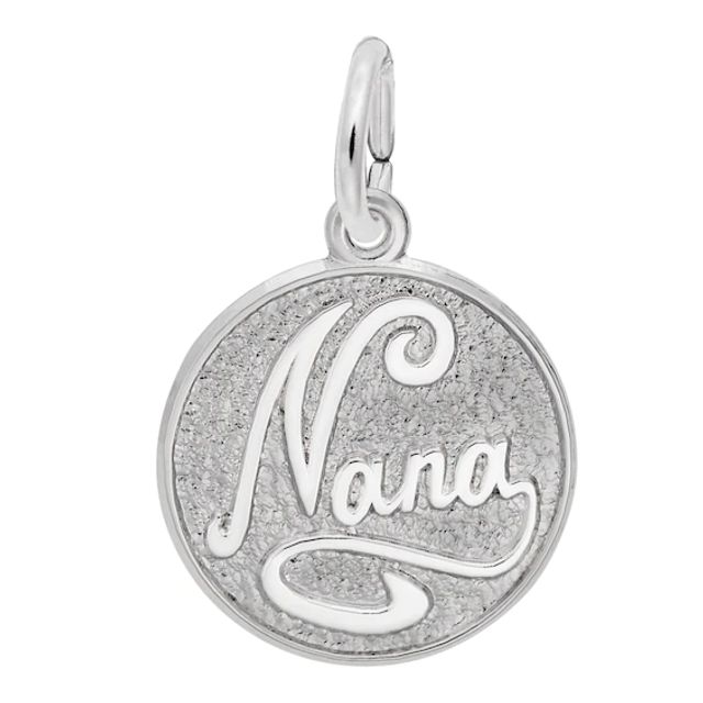 Rembrandt CharmsÂ® "Nana" Disc in Sterling Silver