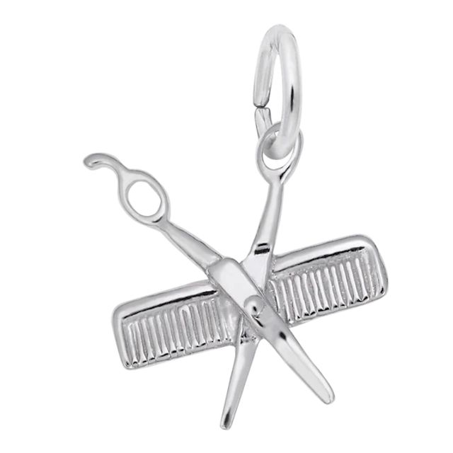 Rembrandt CharmsÂ® Scissors and Comb in Sterling Silver