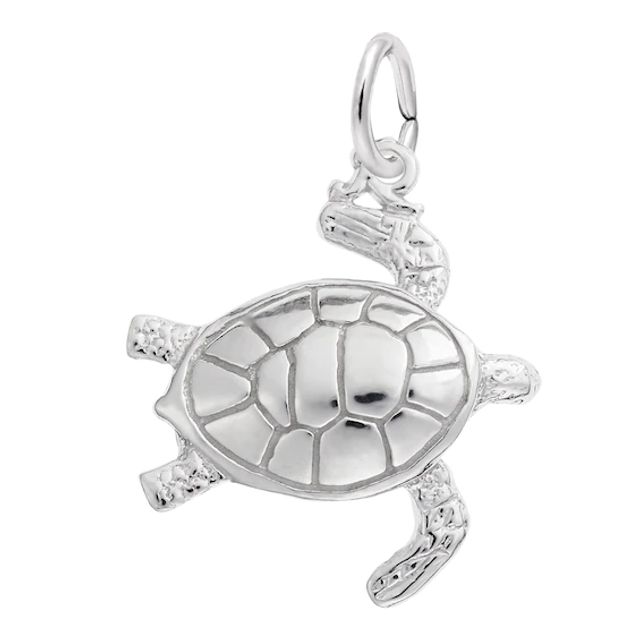 Diamond-Cut Sea Turtle Pendant In 10K Gold | forum.iktva.sa