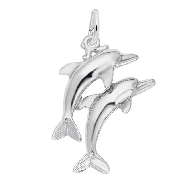 Rembrandt CharmsÂ® Dolphins in Sterling Silver