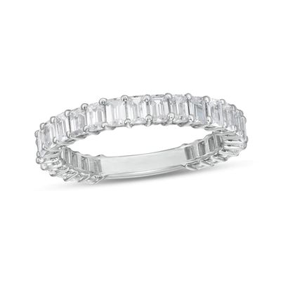 2-1/2 CT. T.w. Certified Emerald-Cut Lab-Created Diamond Eternity Anniversary Band in 14K White Gold (F/Vs2)