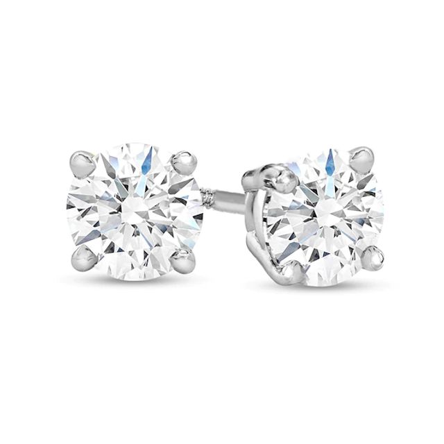 1-1/2 CT. T.w. Certified Diamond Solitaire Stud Earrings in 14K White Gold (J/Vs2)