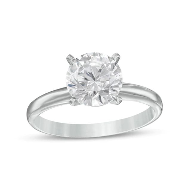 2 CT. Diamond Solitaire Engagement Ring in 14K White Gold (J/I3