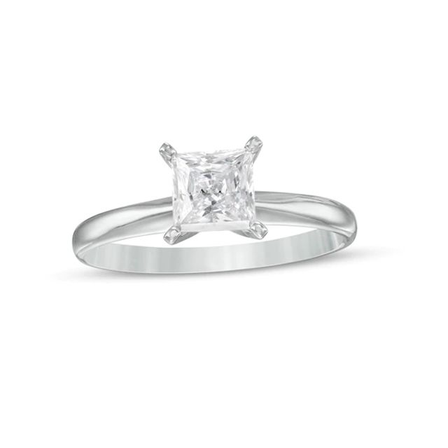 1 CT. Princess-Cut Diamond Solitaire Engagement Ring in 14K White Gold (J/I3)