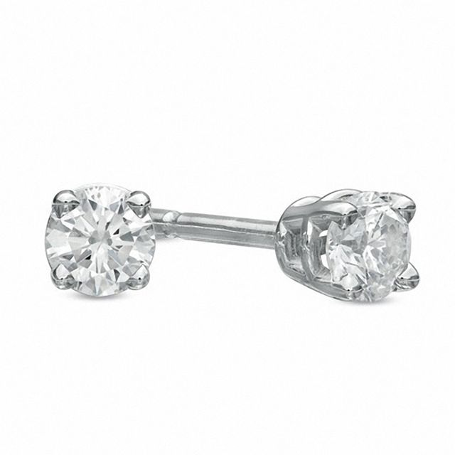 1/6 CT. T.w. Diamond Solitaire Stud Earrings in 10K White Gold (J/I3)