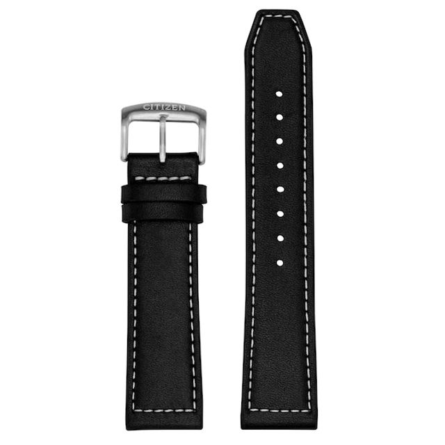 Men's Citizen CZ Smart Interchangeable 22.0mm Black Leather Strap Replacement Band Watch Attachment (Model: 59-S54436)