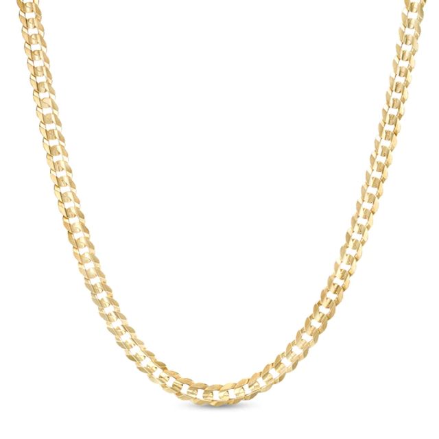 4.65mm Curb Chain Necklace in Solid 14K Gold - 20"