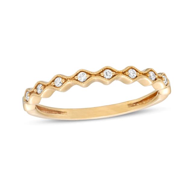 1/15 CT. T.w. Diamond Wave Stackable Band in 10K Gold