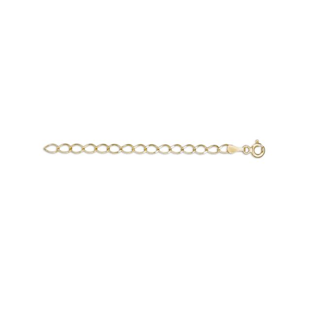 3.48mm Curb Chain Extender in Solid 14K Gold - 3"