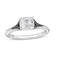 Vera Wang Love Collection Limited Edition 1 CT. T.w. Certified Princess-Cut Diamond Ring in 14K White Gold (I/Si2)