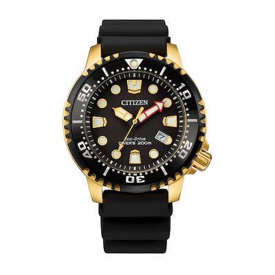 Men's Citizen Eco-DriveÂ® Promaster Diver Strap Watch with Black Dial (Model: Bn0152-06E)