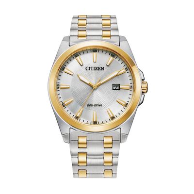 Men's Citizen Eco-DriveÂ® Corso Two-Tone Watch with Silver-Tone Dial (Model: Bm7534-59A)