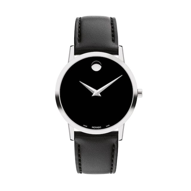 Ladies' Movado Museum Classic Strap Watch with Black Dial (Model: 0607583)