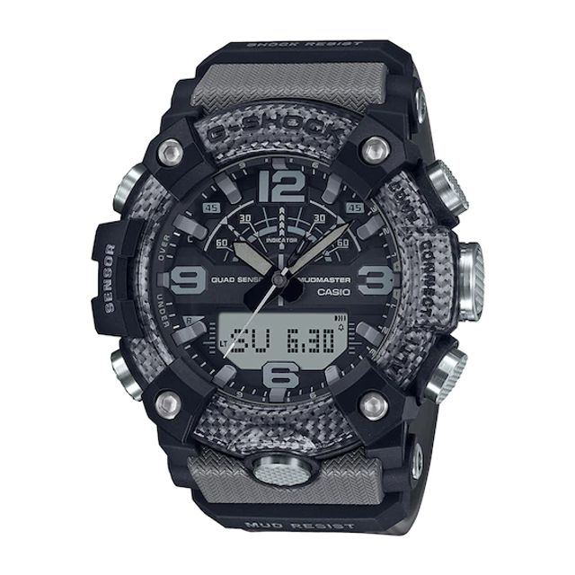Men's Casio G-Shock Master of G Grey Resin Strap Watch with Black Dial (Model: Ggb100-8A)